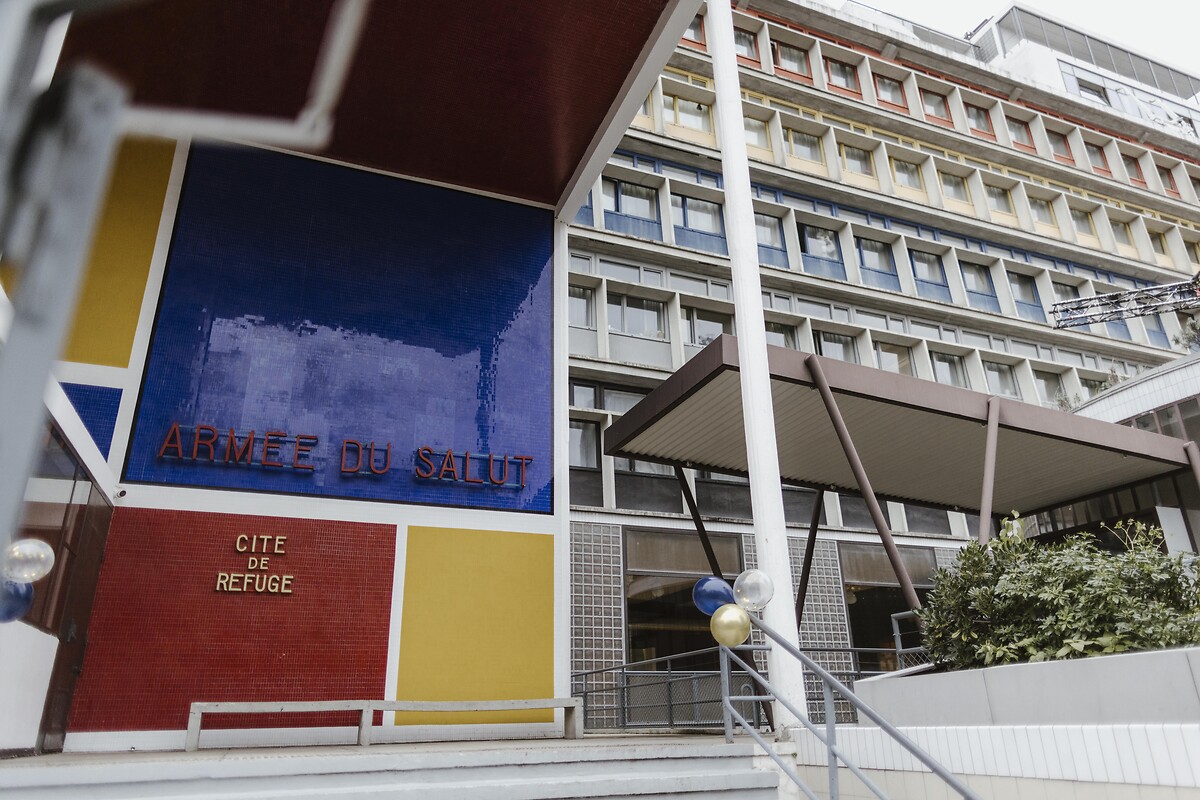 L’entrée de la Cité de Refuge, à Paris, jeudi 7 décembre 2023.