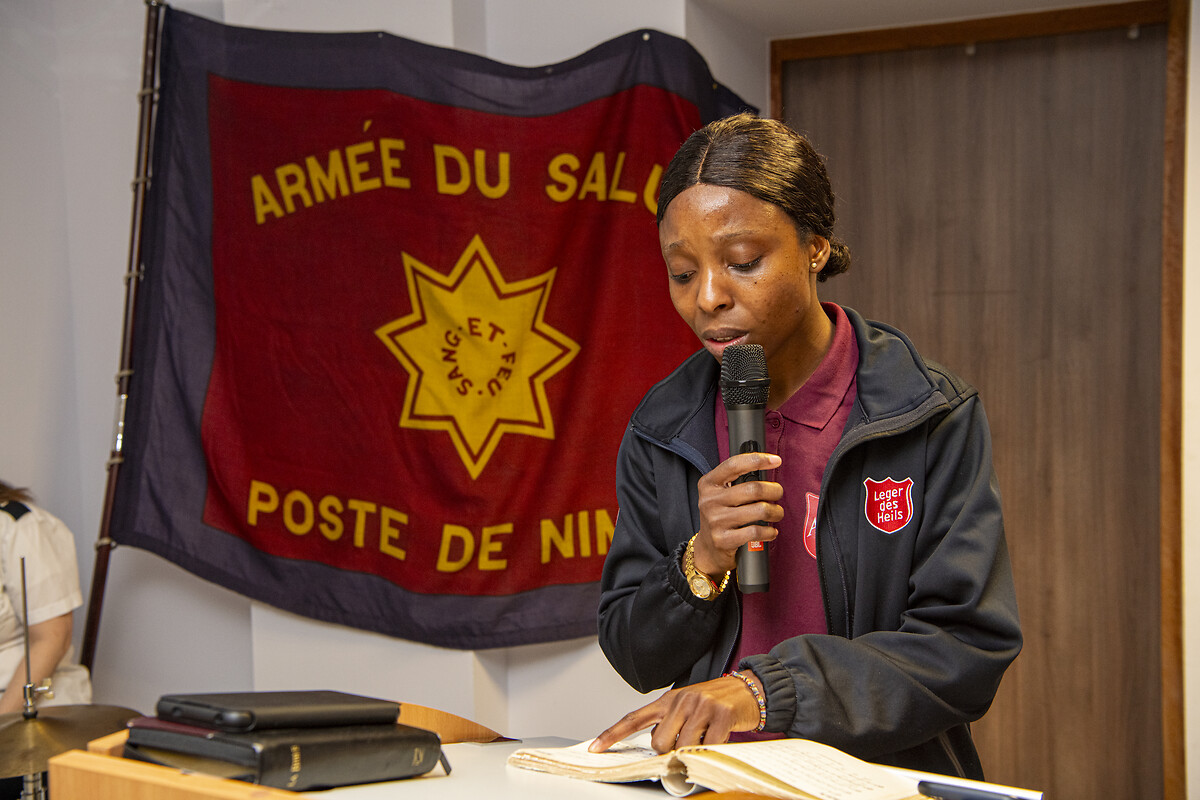 Congrégation Armée du salut - Poste de Nîmes Janvier 2024.• Gloria Luyeye (Cadette en stage)