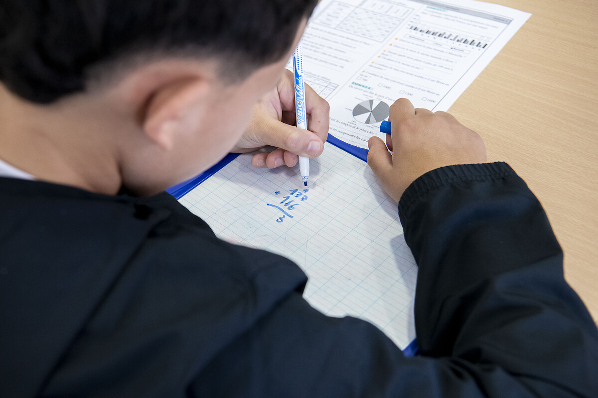 Cours individuel, niveau CM2 / 6e. Ilyès Harouat (jeune). Nimes, 27 février 2024.